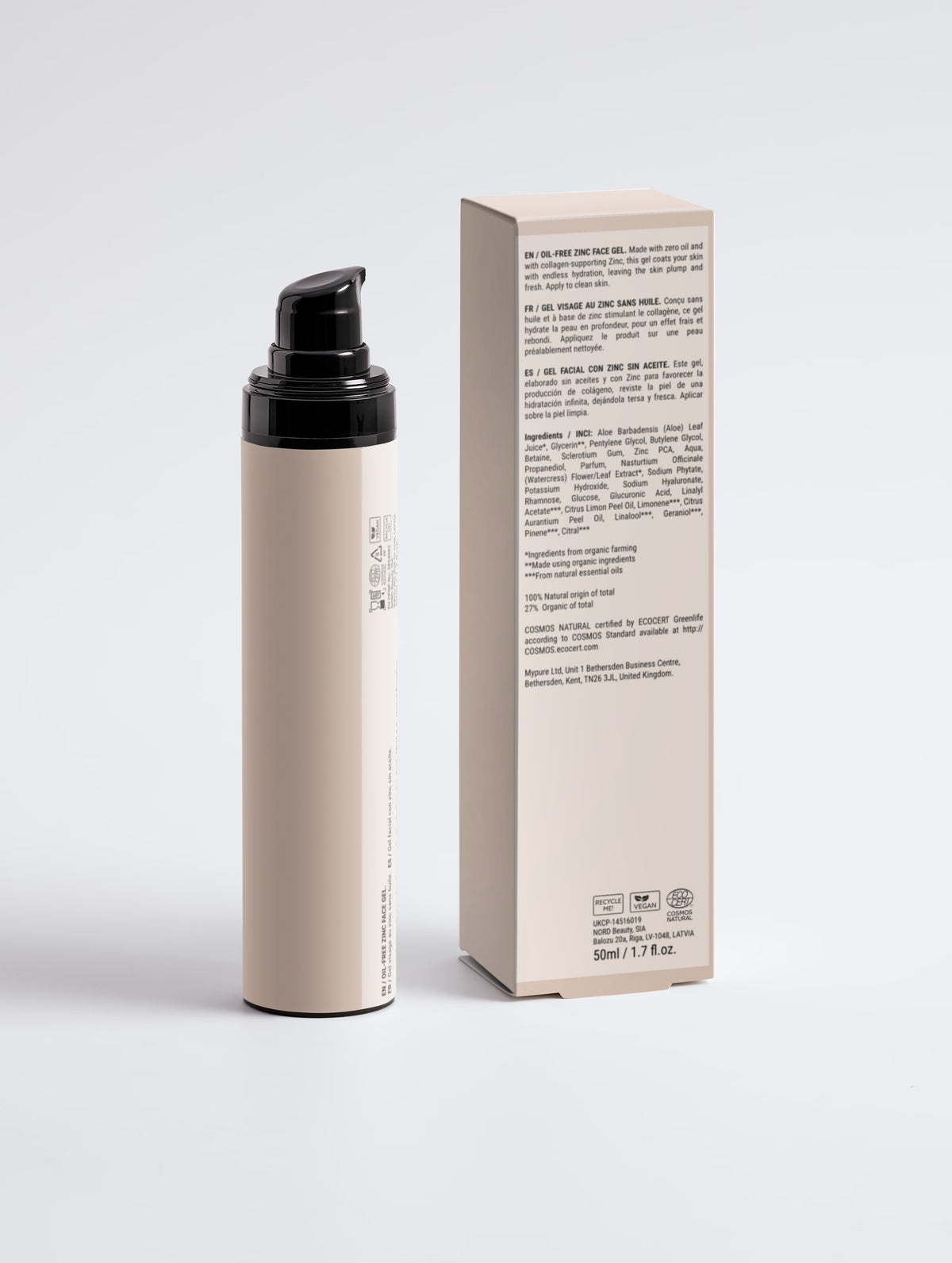 Oil-Free Zinc Face Gel for Men