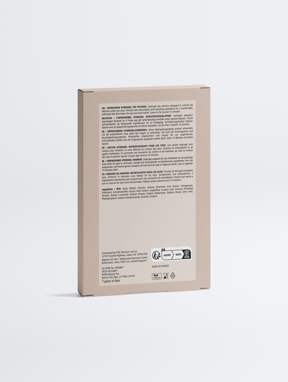 Anti-Fatigue Hydrogel Eye Patches