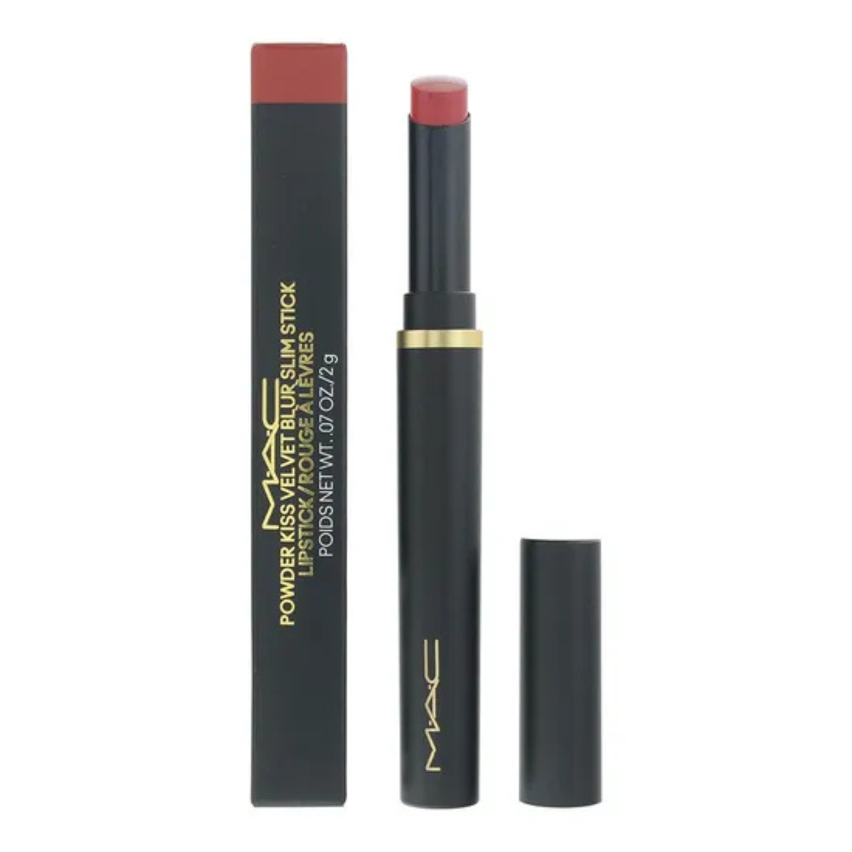 Mac Powder Kiss Velvet Blur Slim Lipstick 2g - 877 Devoted To Chill