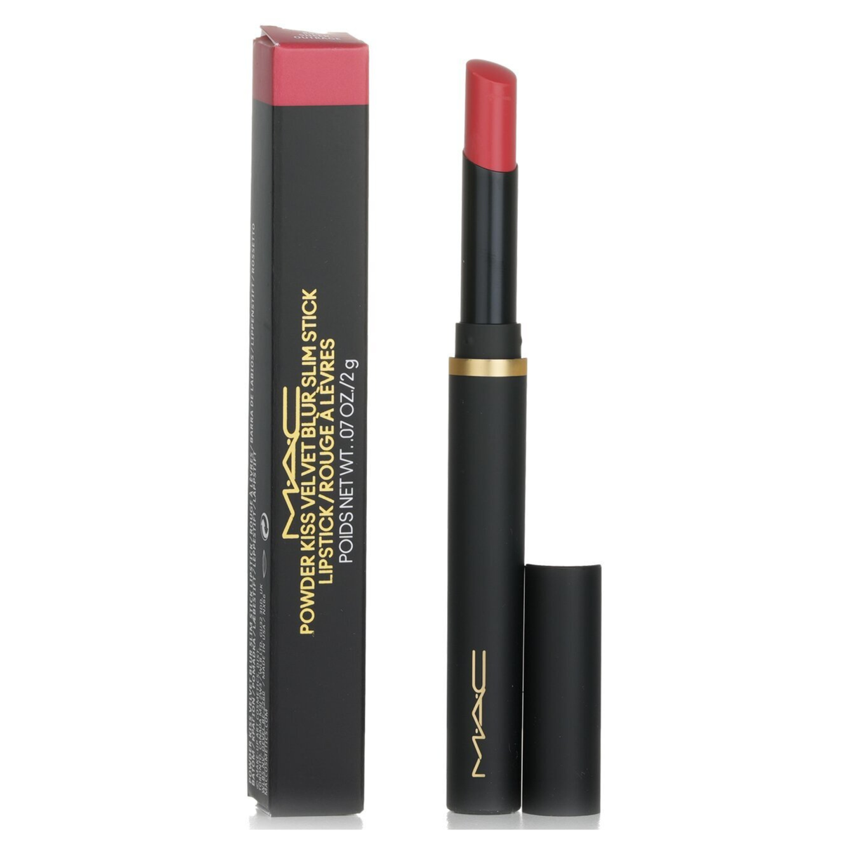 MAC Powder Kiss Velvet Blur Slim Stick Lipstick 2g - 898 Sheer Outrage