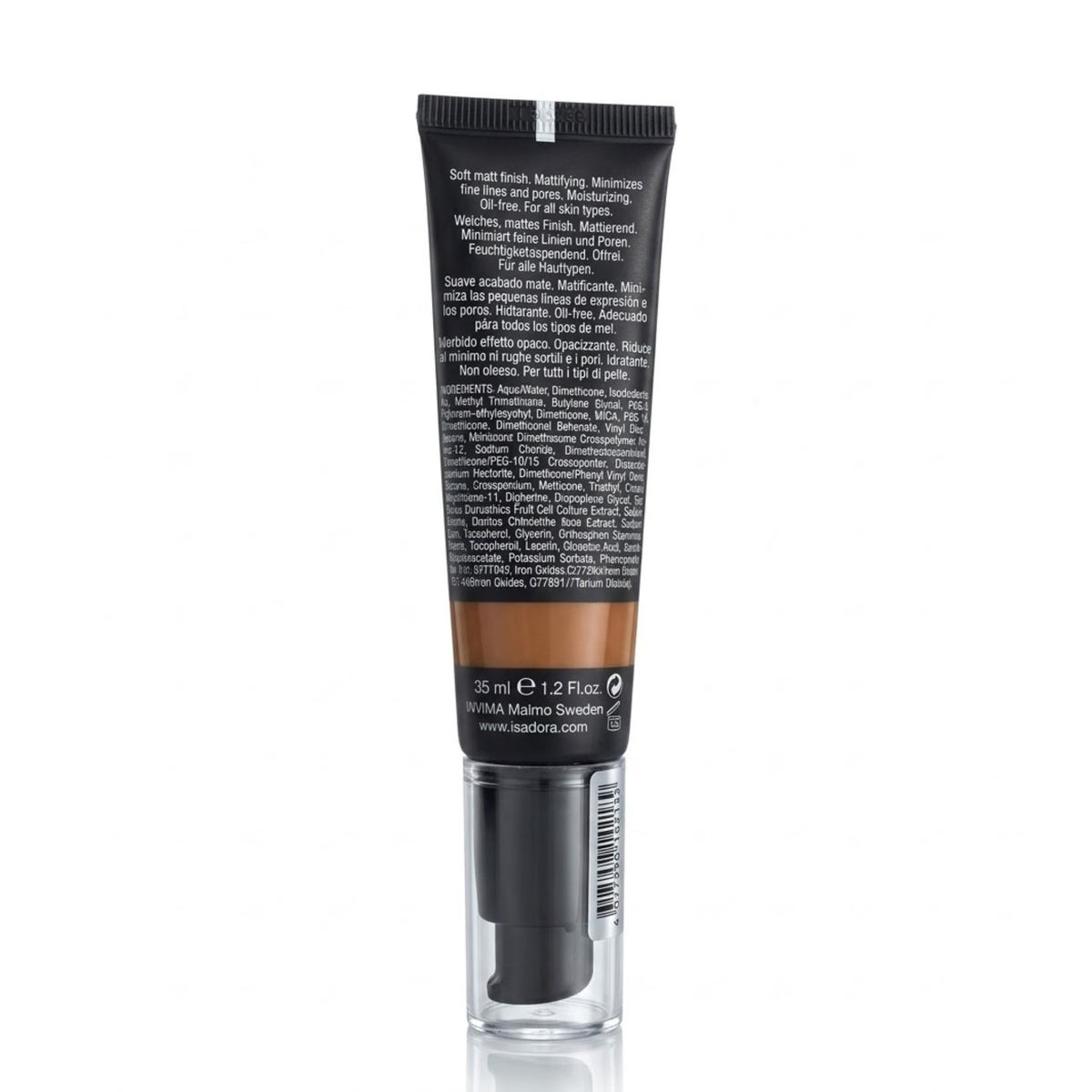 IsaDora Natural Matt Oil-Free Foundation 35ml - 18 Almond